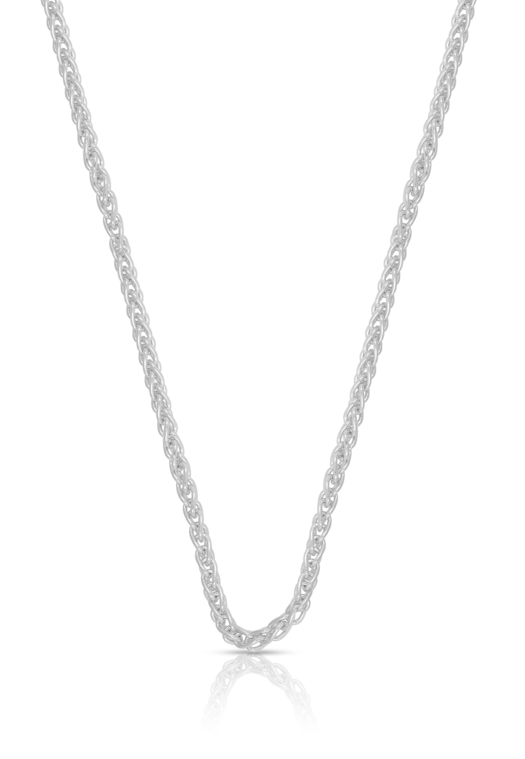 MUAU Schmuck  Collier palmier or blanc 750, 2.5mm, 42cm 