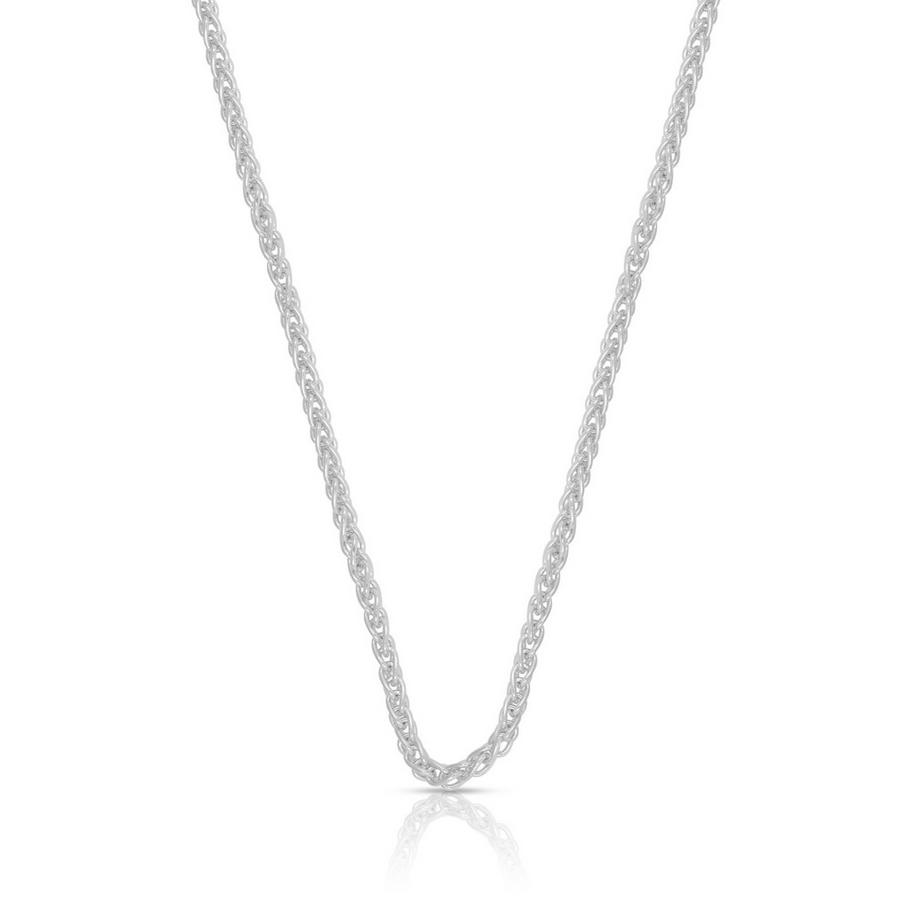 Collier palmier or blanc 750, 2.5mm, 42cm