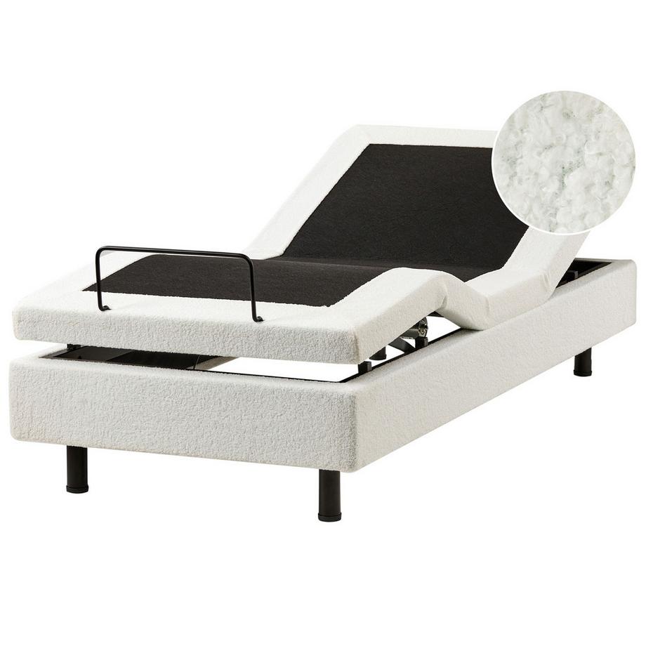 Beliani Letto regolabile senza testiera en Bouclé Moderno DUKE  