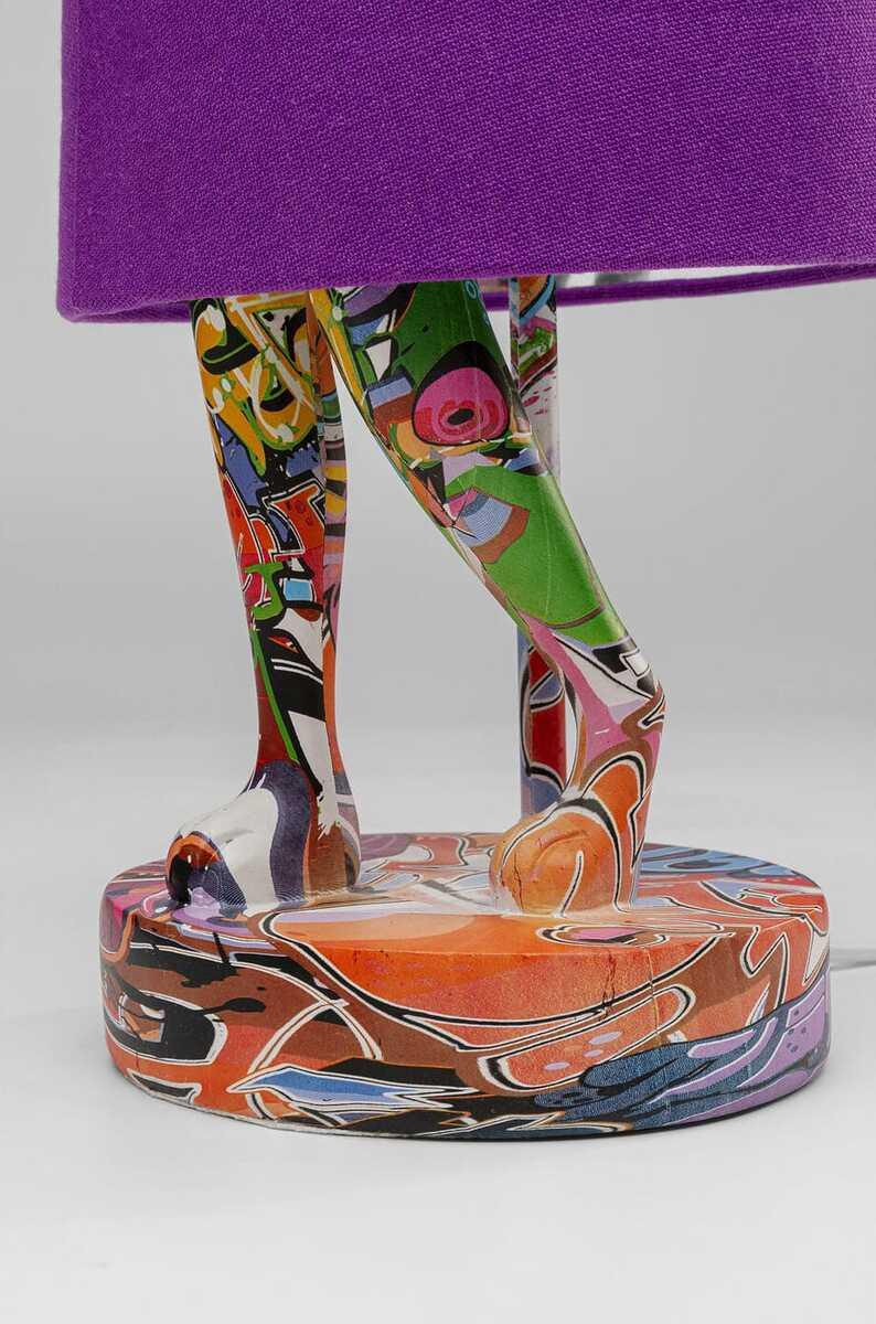 KARE Design Lampe de table Animal Rabbit Graffiti violet 50  