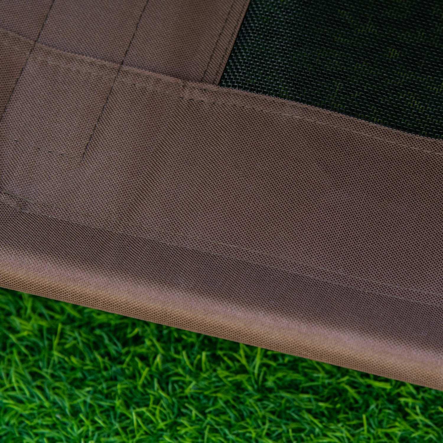 Northio  Cuccia Per Animali Da Esterno Con Baldacchino Rialzato Per Cani, Tessuto In Taffetà Traspirante, Caffè, 61X46X62Cm 