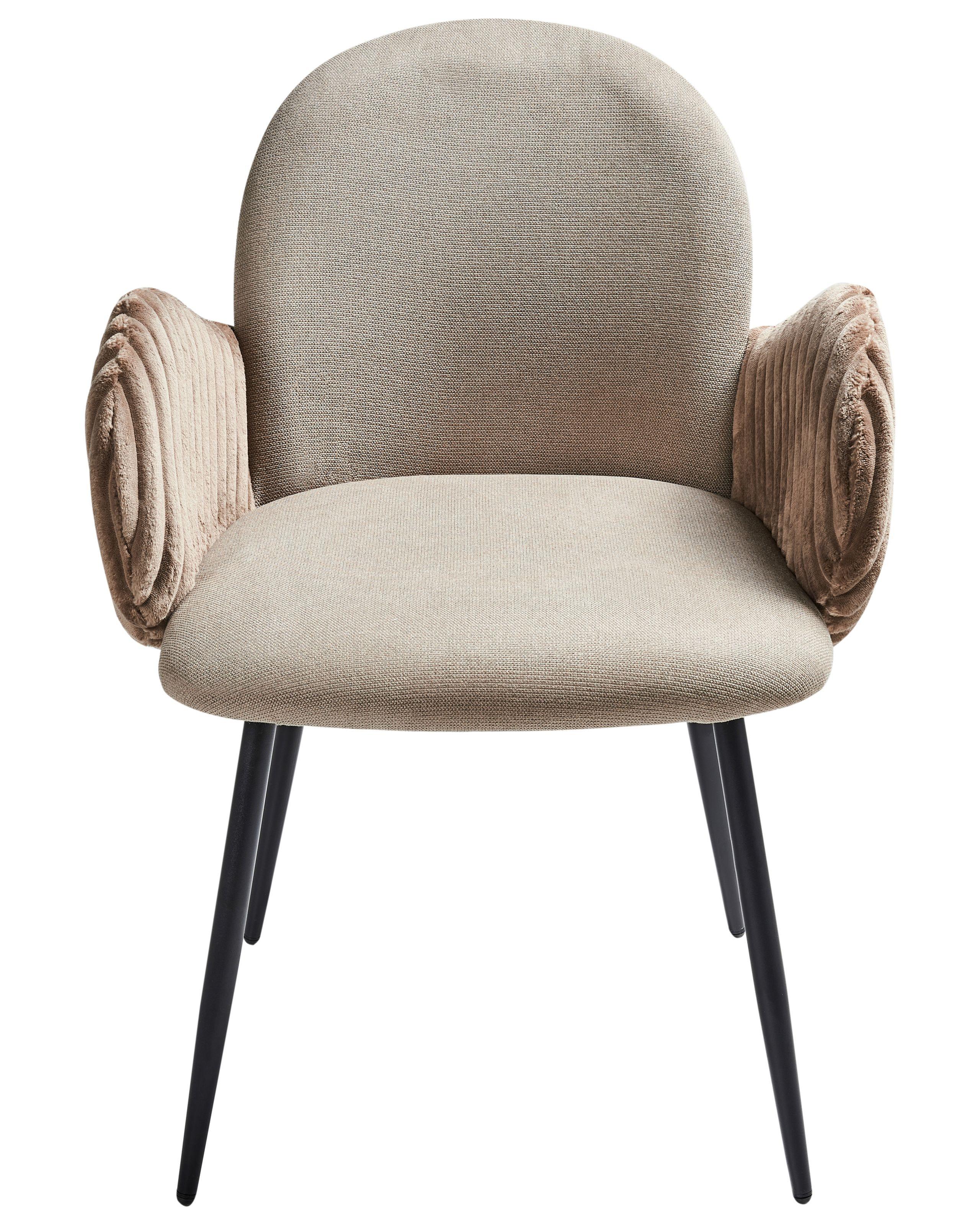 Beliani Set di 2 sedie da pranzo en Tessuto Retrò AMITY  