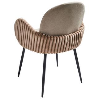 Beliani Set di 2 sedie da pranzo en Tessuto Retrò AMITY  