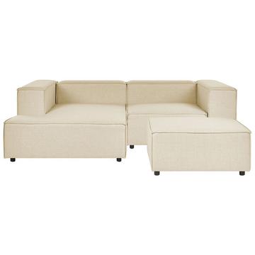 Ecksofa mit Ottomane aus Leinen Modern APRICA