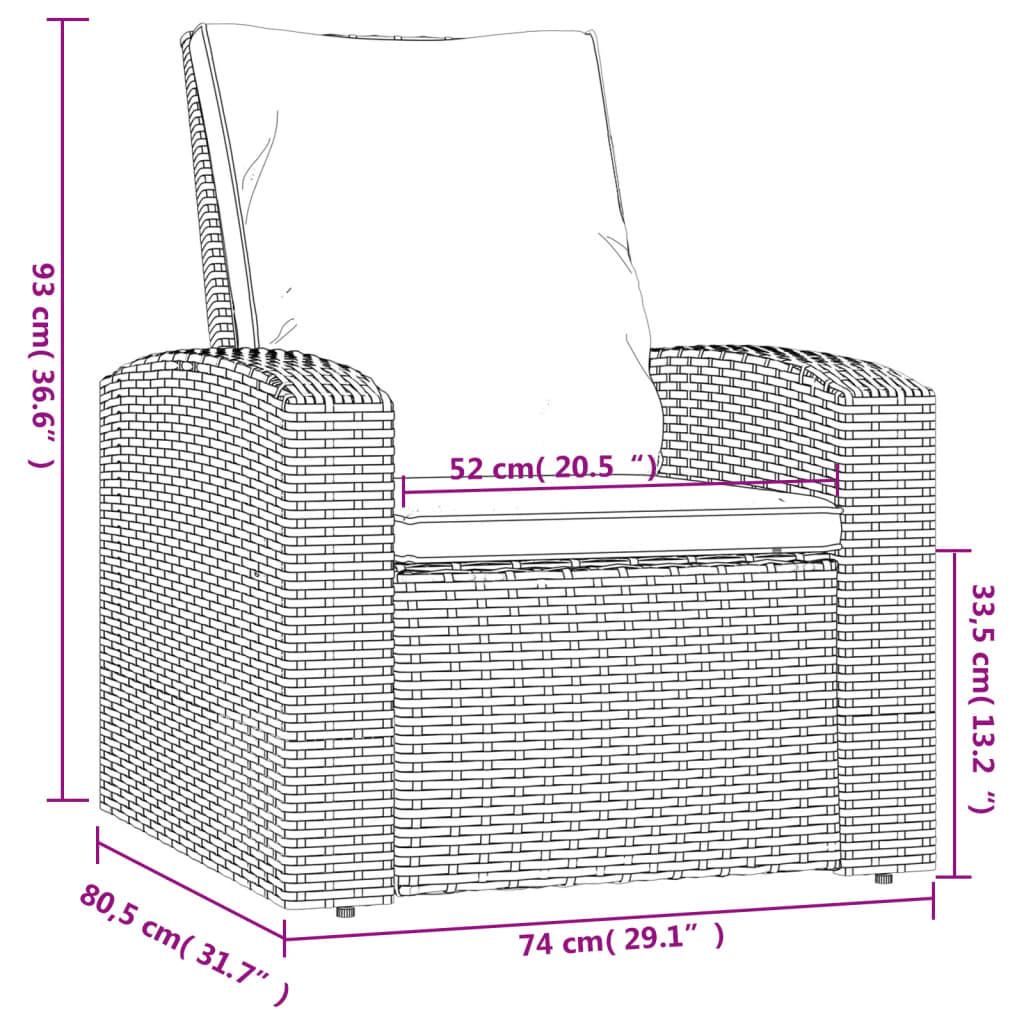 VidaXL Gartensessel poly-rattan  