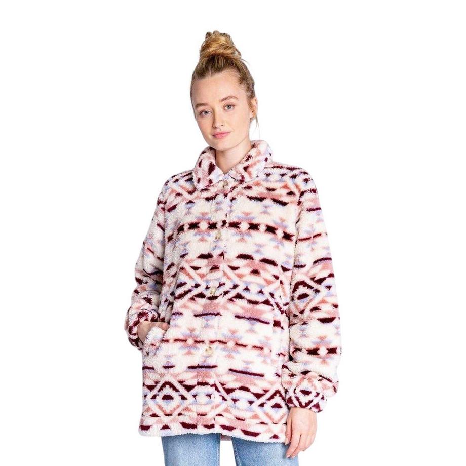 PJ Salvage Veste polaire à motif géométrique  