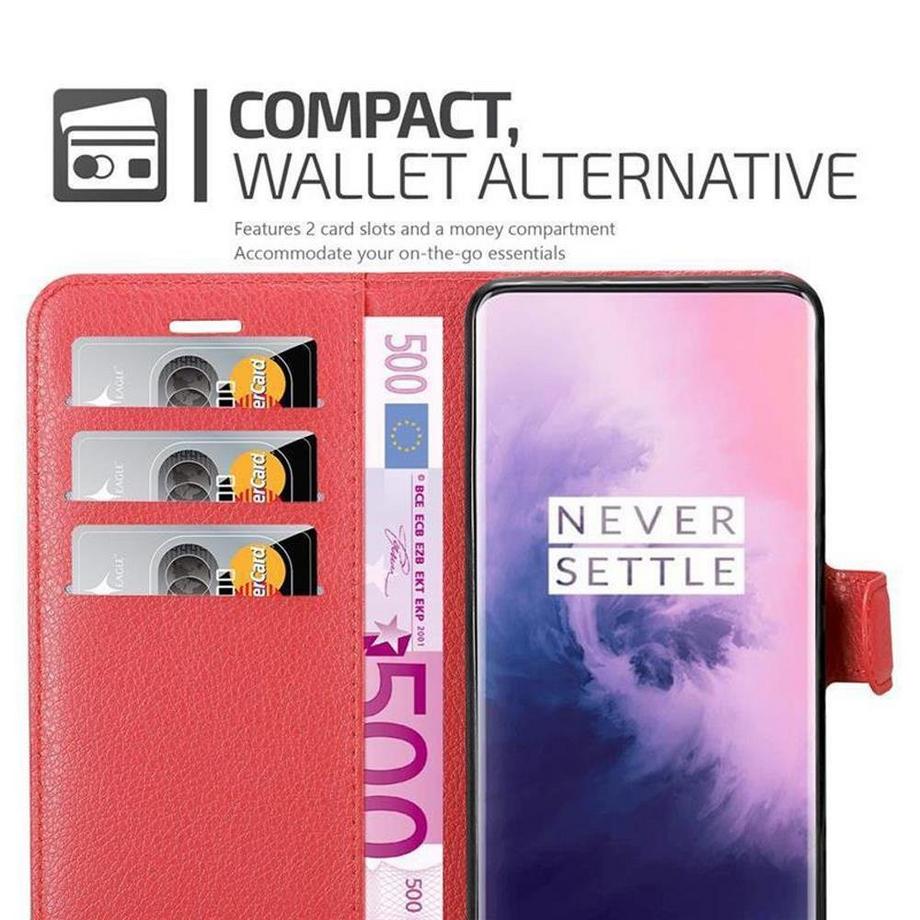 Cadorabo  Housse compatible avec OnePlus 7 PRO - Coque de protection avec fermeture magnétique, fonction de support et compartiment pour carte 