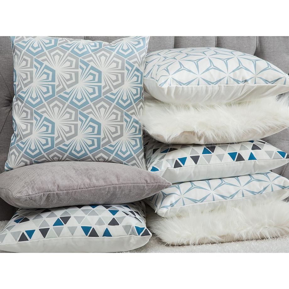 Beliani Lot de 2 coussins décoratifs en Polyester Moderne CLEOME  