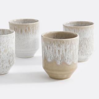 La Redoute Intérieurs Lot de 4 tasses en grès émail réactif  