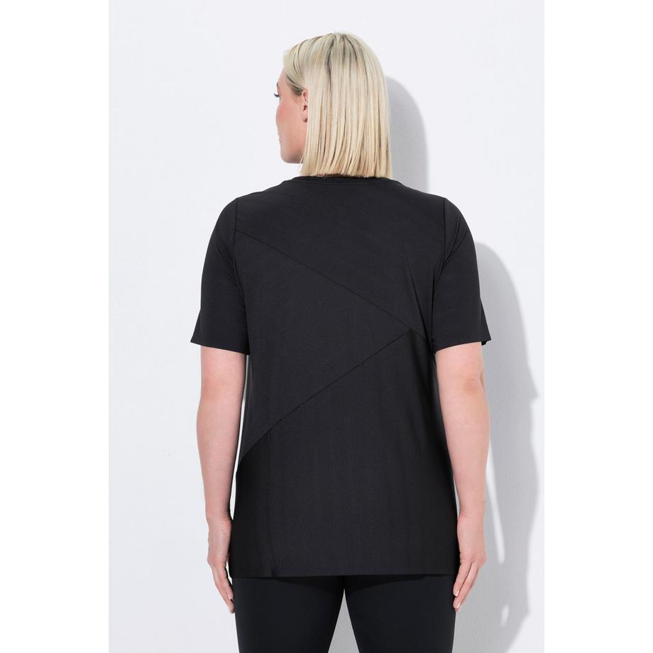 Ulla Popken T-shirt fonctionnel à manches longues col rond séchage rapide  