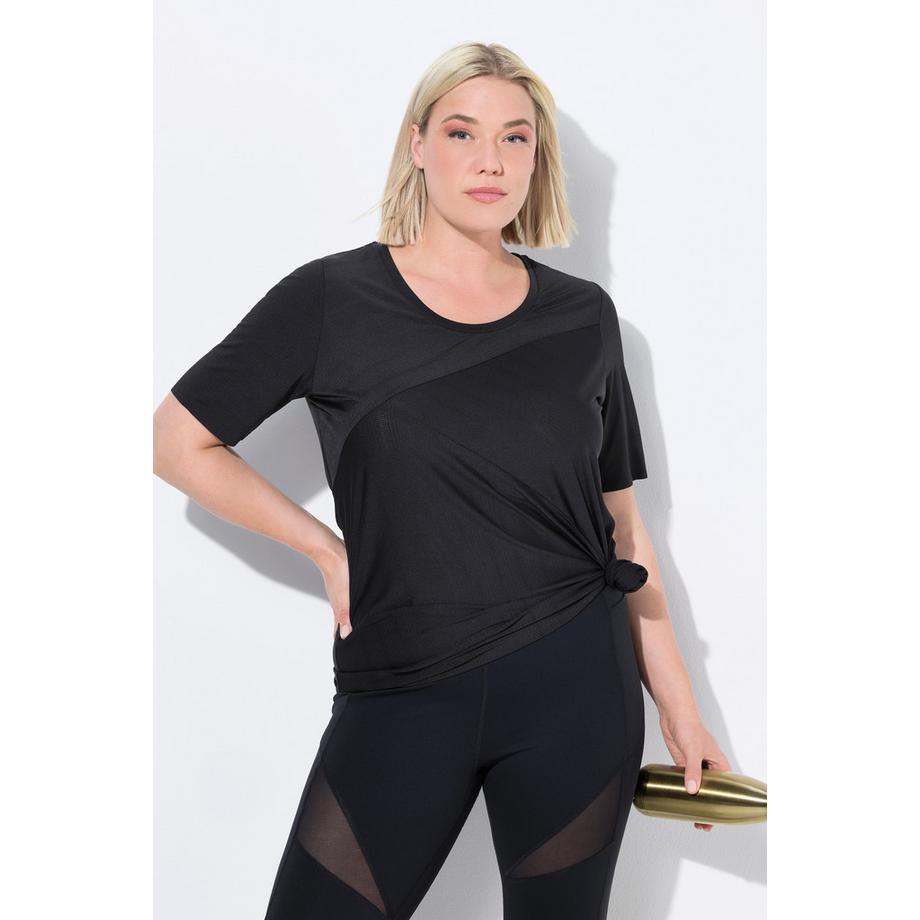 Ulla Popken T-shirt fonctionnel à manches longues col rond séchage rapide  