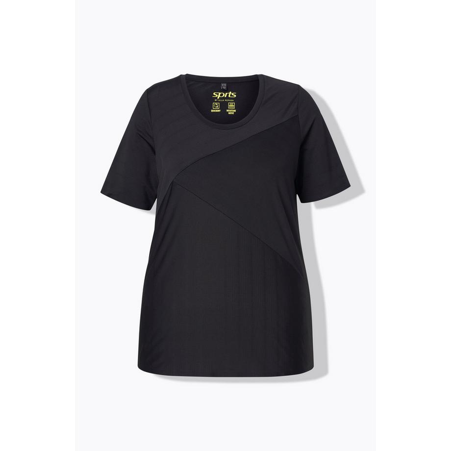 Ulla Popken T-shirt fonctionnel à manches longues col rond séchage rapide  