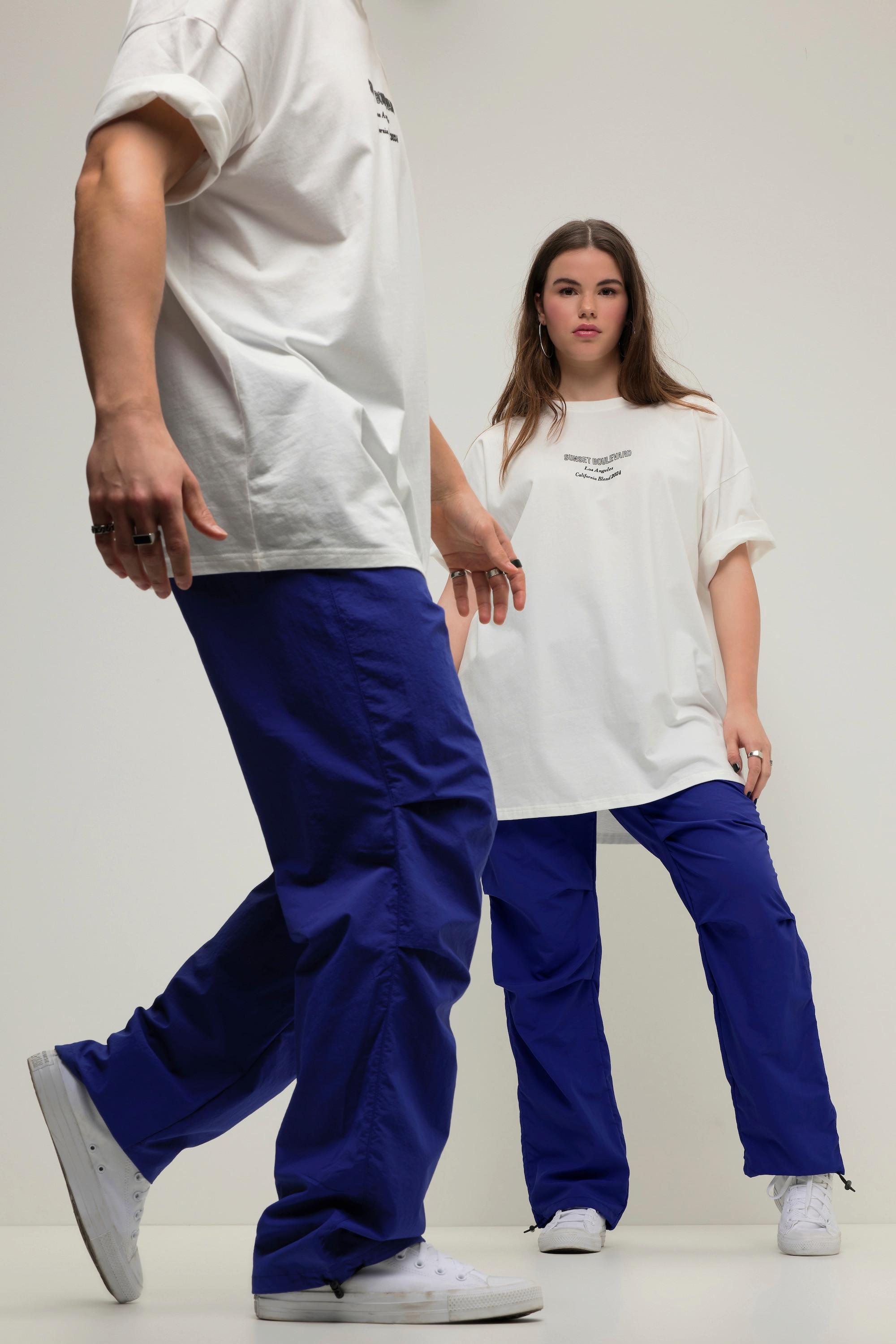 Studio Untold  Pantalone pilot unisex con taglio della gamba ampio, cintura elastica, pieghe sulle ginocchia e coulisse nell'orlo 