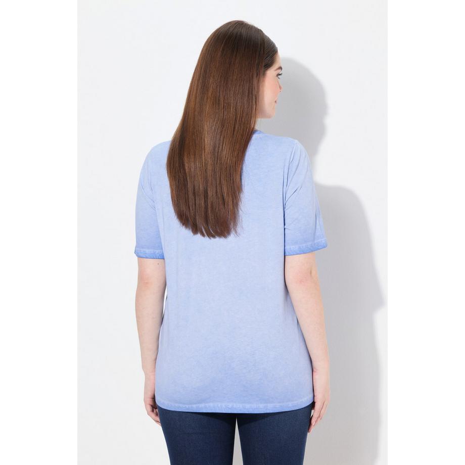 Ulla Popken Edelweiss Classic Col V Manches Courtes T-Shirt  