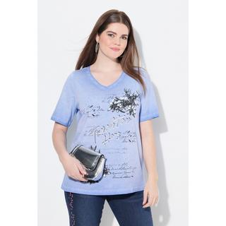 Ulla Popken Edelweiss Classic Scollo a V Mezze Maniche T-Shirt  