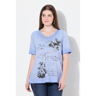 Ulla Popken Edelweiss Classic Scollo a V Mezze Maniche T-Shirt  