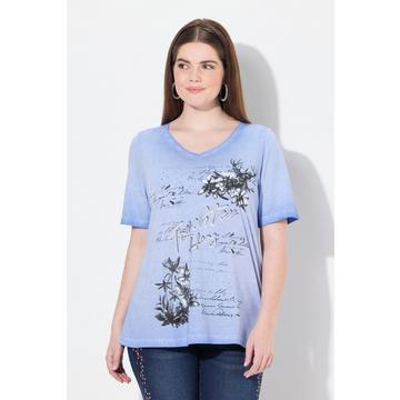 T-shirt classica con stella alpina, scollo a V e mezze maniche