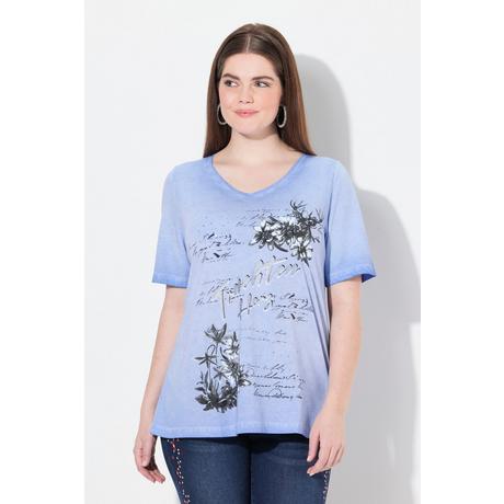 Ulla Popken Edelweiss Classic Scollo a V Mezze Maniche T-Shirt  