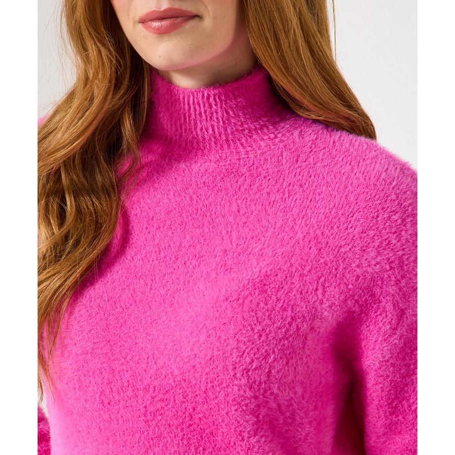 Joe Browns Flauschiger Pullover mit hohem Kragen und lockerer Passform  