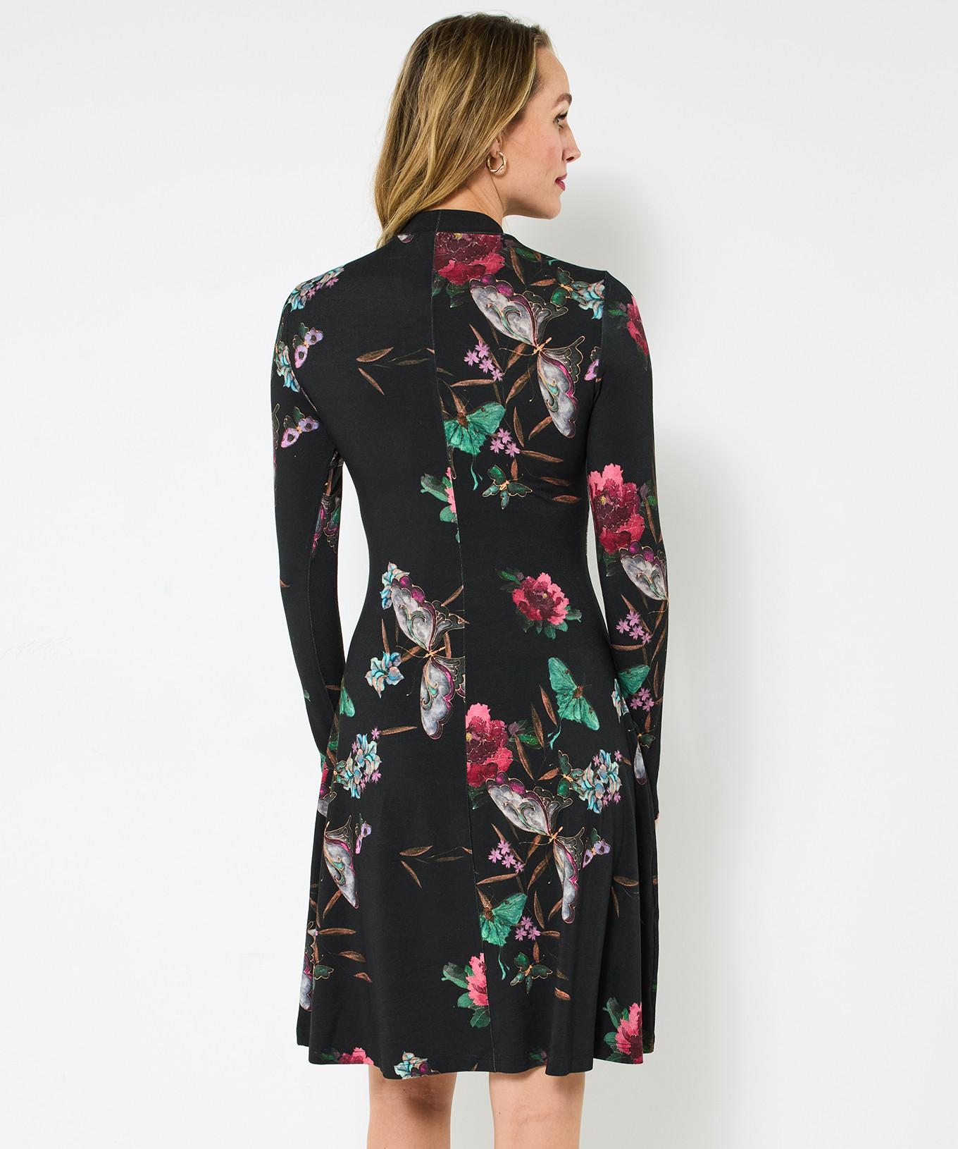 Joe Browns Mini abito in jersey con motivo a farfalla e collo alto  