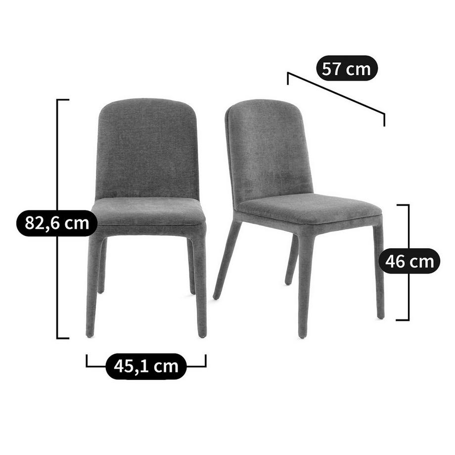 La Redoute Intérieurs Lot de 2 chaises gainées tissu  