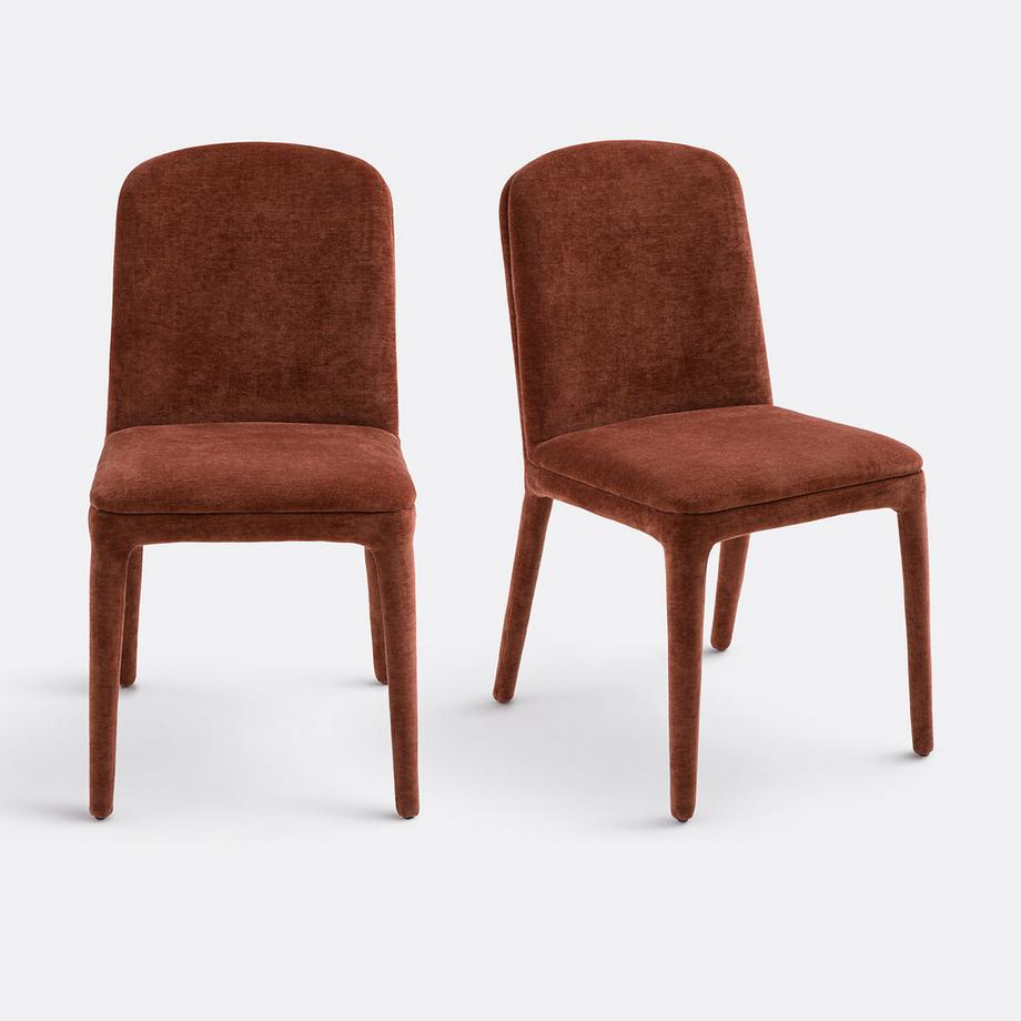 Lot de 2 chaises gainées tissu