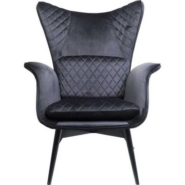 Fauteuil Tudor Velvet Noir