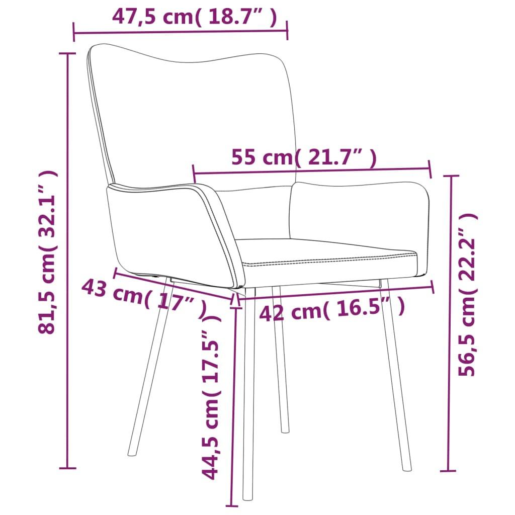 VidaXL Chaise de salle à manger velours  