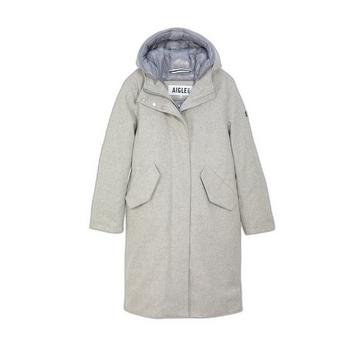 Parka donna con cappuccio in lana calda Aigle