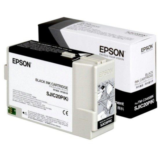 EPSON  SJIC20P(K) BLACK INK CARTRIDGE TM-C3400BK 