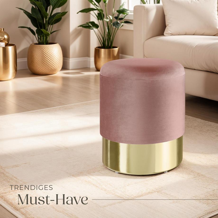 Tectake Tabouret avec espace de rangement SARINA rond  