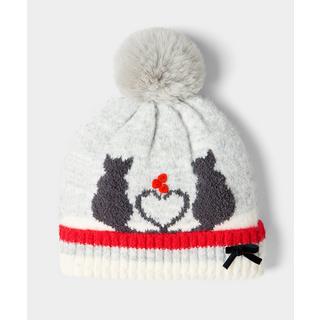 Joe Browns Berretto con pompon motivo gatto e dettagli a bottone  