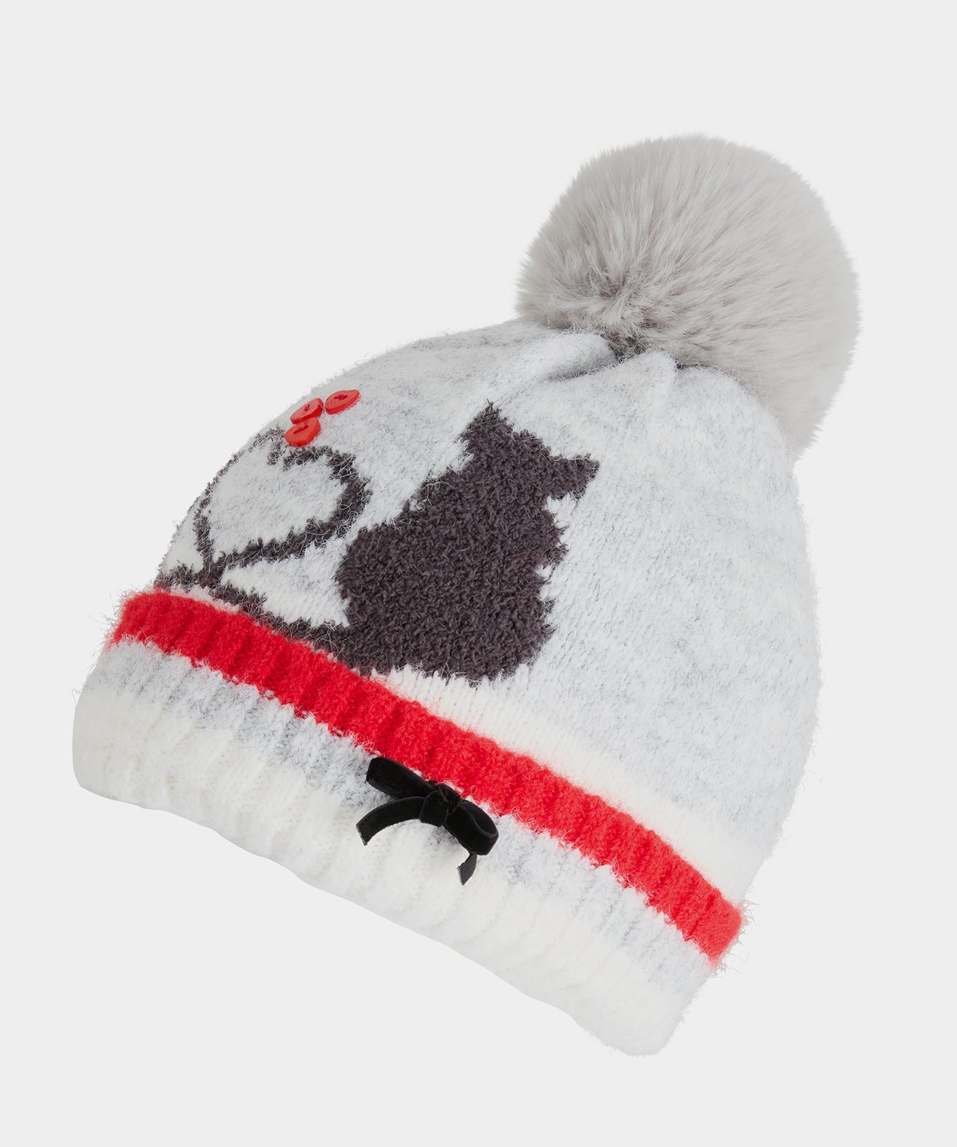 Joe Browns Berretto con pompon motivo gatto e dettagli a bottone  