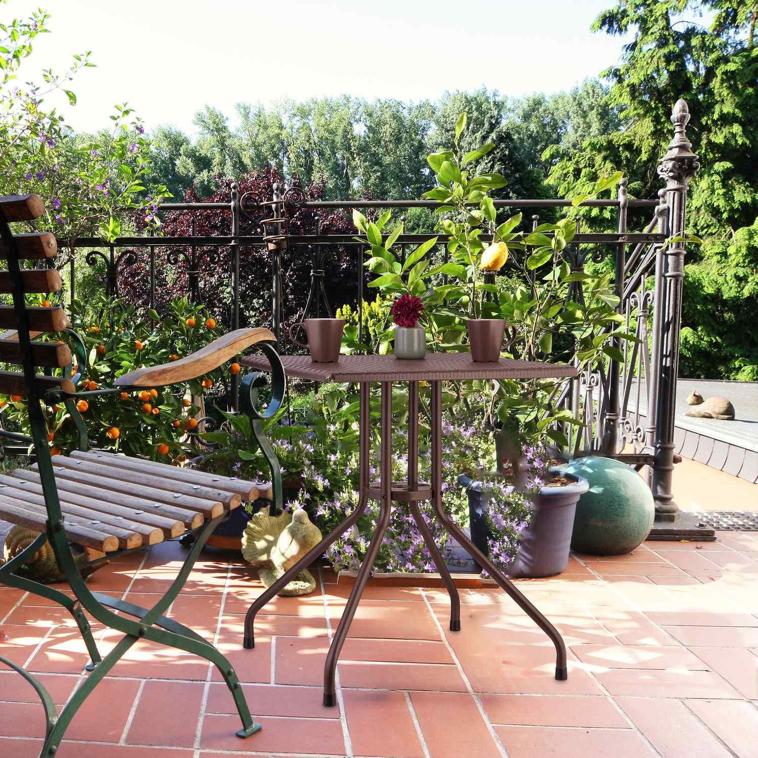 B2X Chaise pliante pour le jardin en lot de 2  