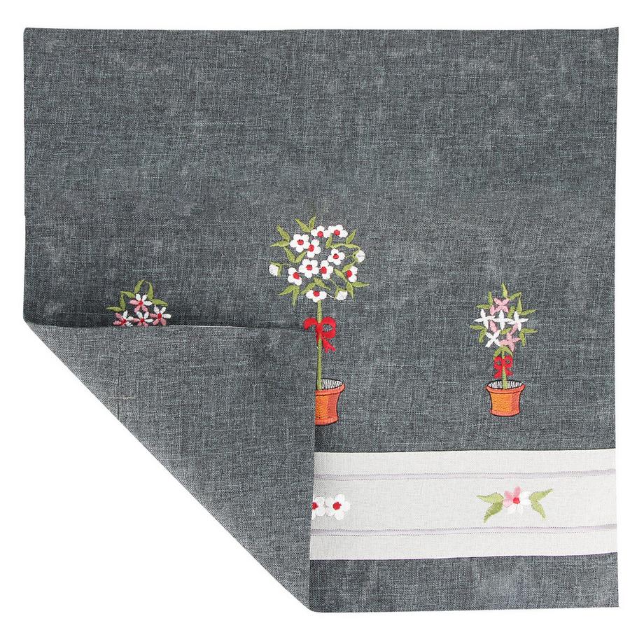 Avizar Lot 2 Housses de Coussin Fleur en Pot  