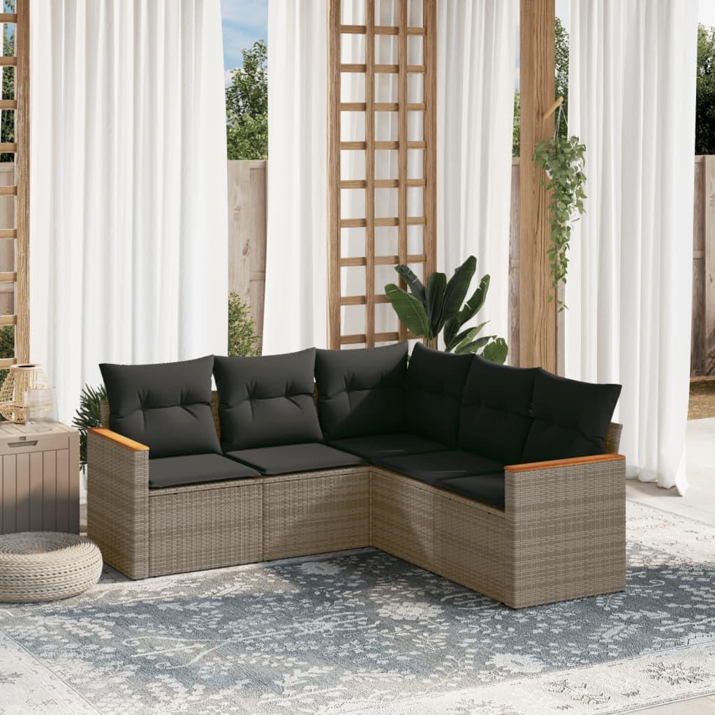 VidaXL set divano da giardino Polirattan  