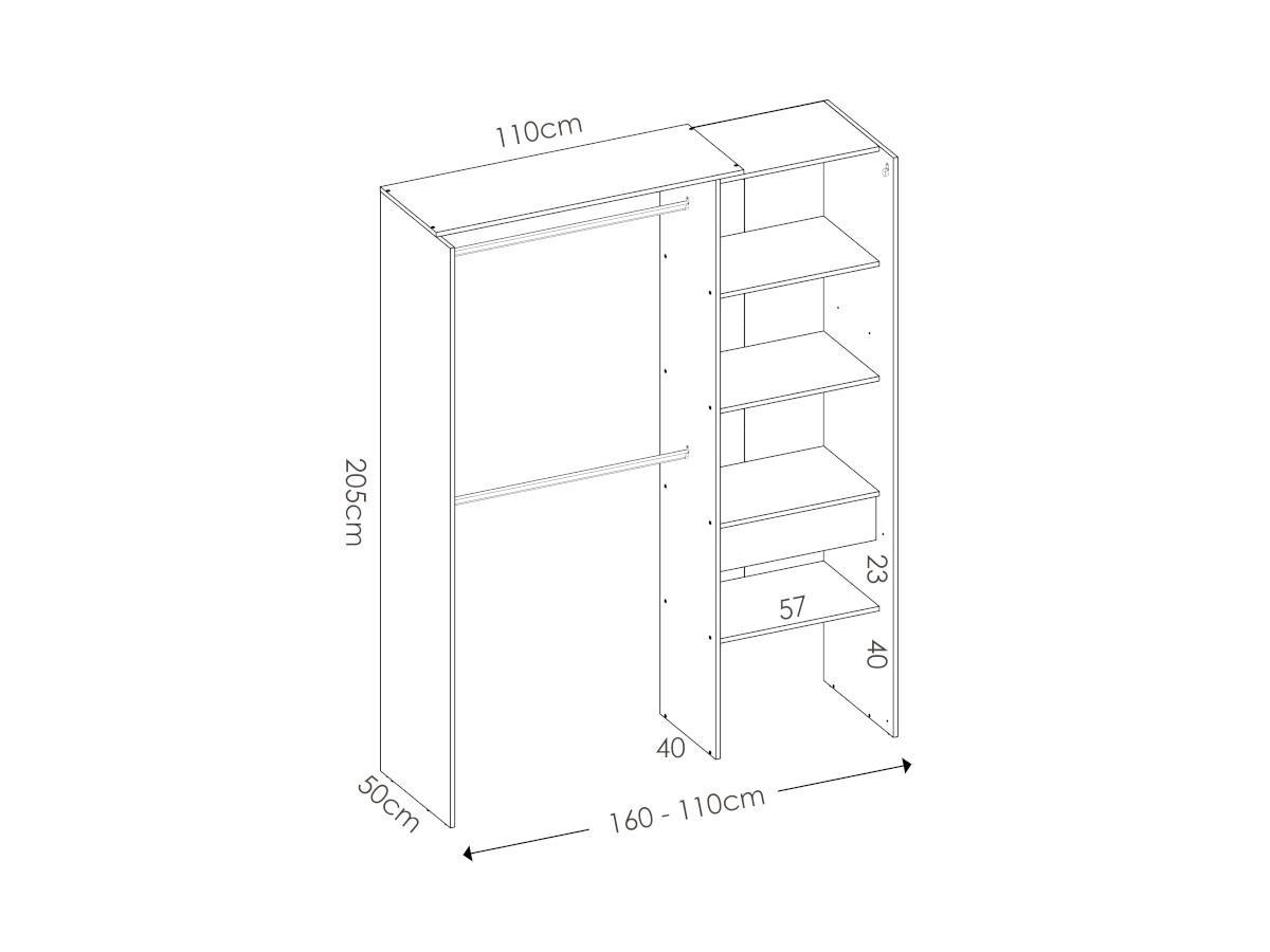 Vente-unique Dressing extensible LAURENT  