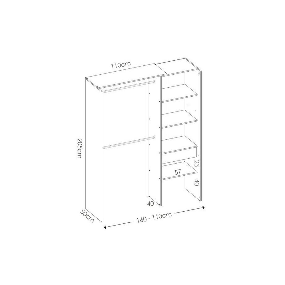 Vente-unique Dressing extensible LAURENT  