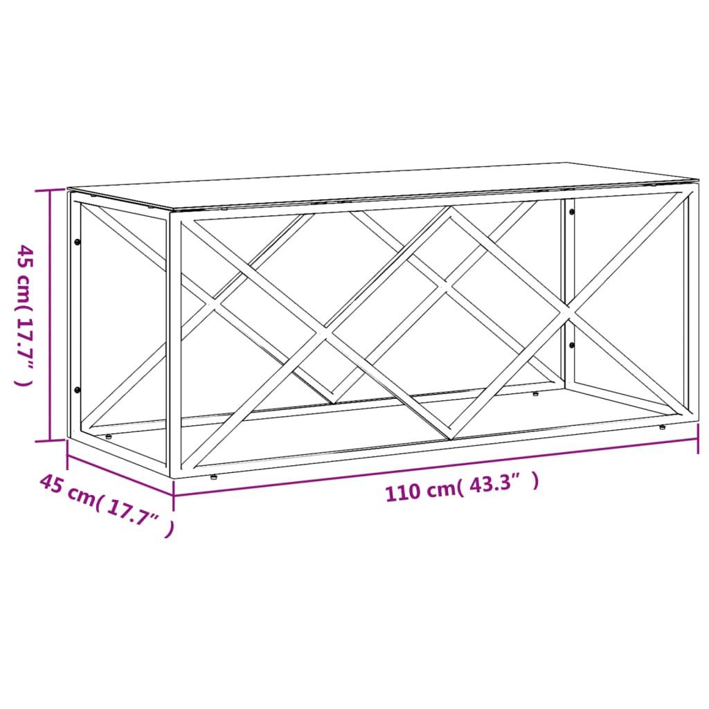 VidaXL Table basse acier inoxydable  