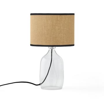 Lampe à poser verre et lin