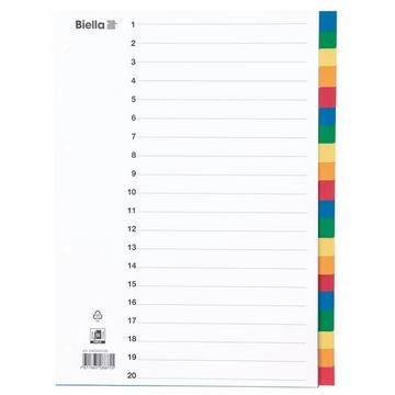 BIELLA Register PP farbig A4 46342000 20-teilig, blanko