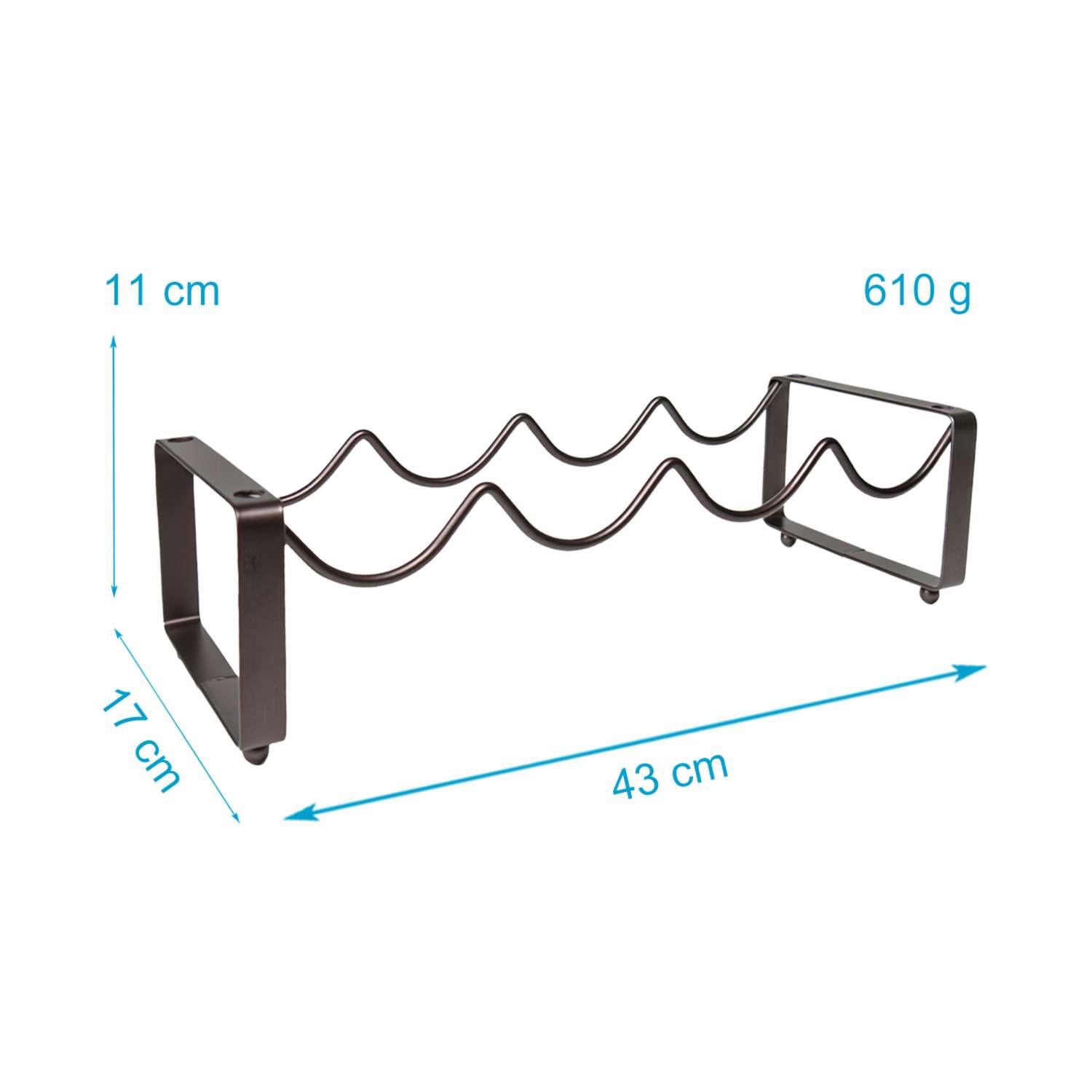 Intirilife Weinregal aus Eisen für 4 Weinflaschen - Stapelbar  