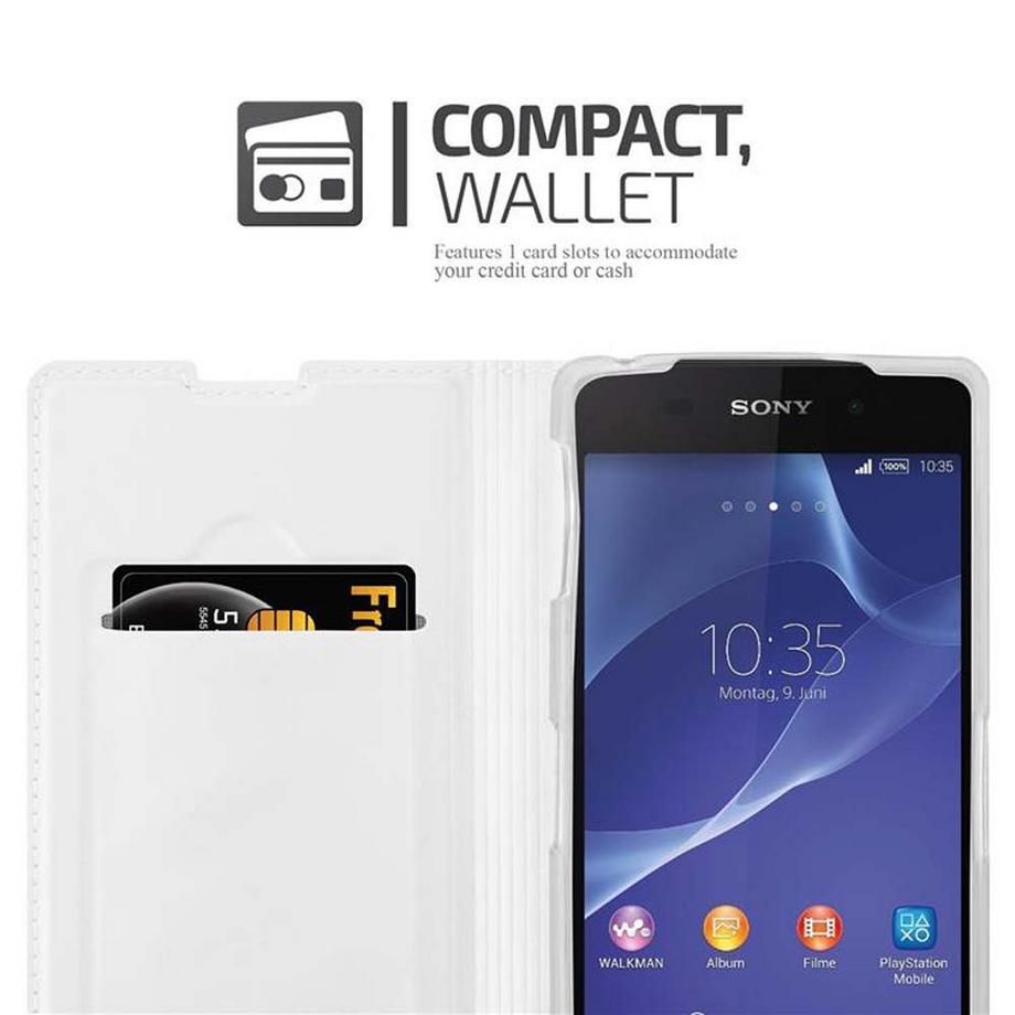 Cadorabo  Housse compatible avec Sony Xperia Z2 - Coque de protection avec fermeture magnétique, fonction de support et compartiment pour carte 