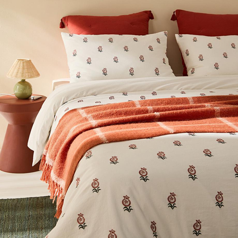 La Redoute Intérieurs Housse de couette en coton vintage brodé  