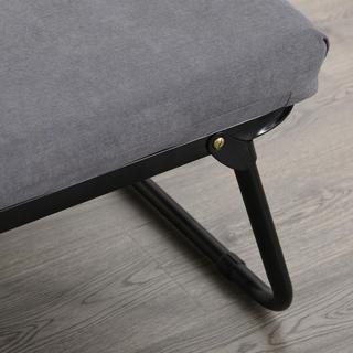 Northio Lit d'appoint pliant 2 en 1, tabouret réglable en mousse d'acier polyester gris 192x68x37cm  