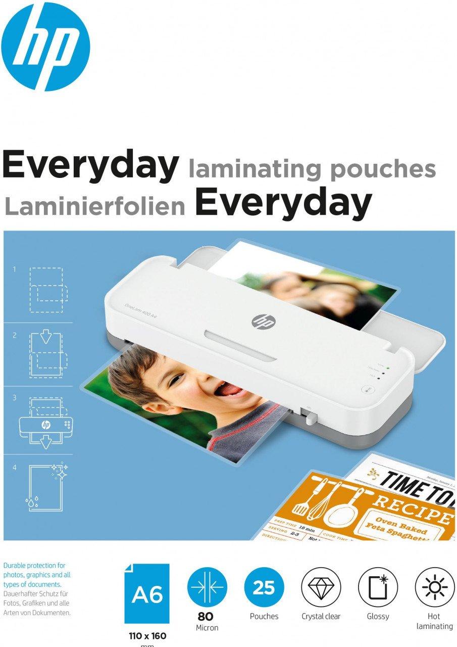 HPINC HP Everyday Laminating Pouches, A6, 80 Micron  