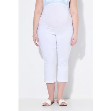 Pantaloni pre-maman Bellieva in bengalina con lunghezza fino al polpaccio e inserto elastico