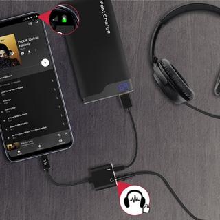 Avizar  Adattatore USB-C Audio/Carica Nero 