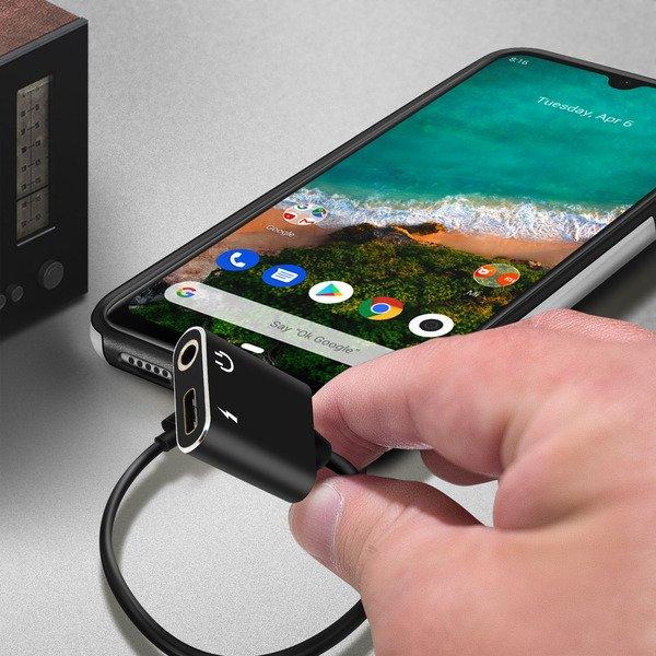 Avizar  Adaptateur Audio/Charge USB-C Noir 