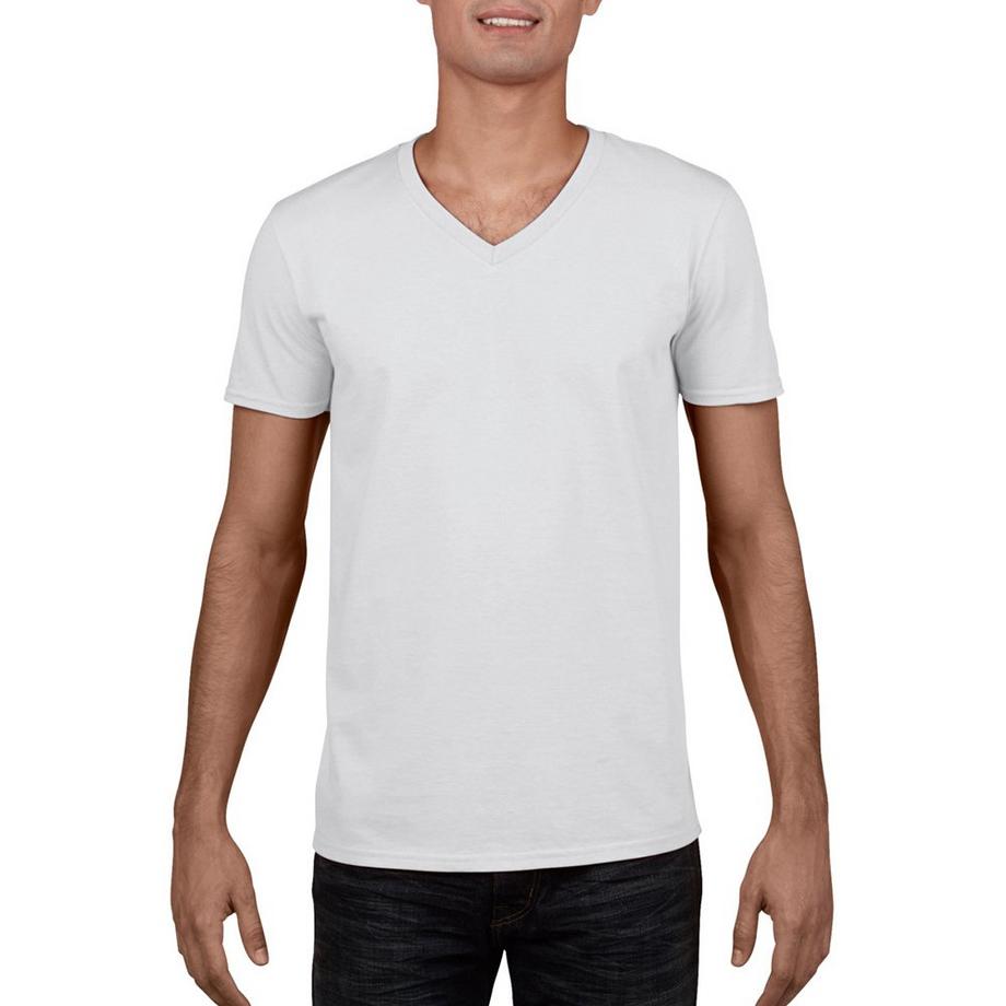 Gildan T-shirt Soft Style Scollo a V Maniche Corte  